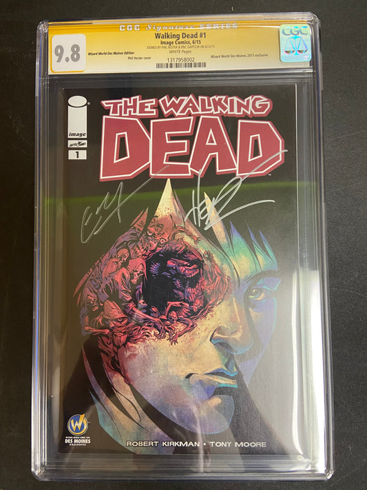 Walking Dead  #1  WW Des Moines ED CGC 9.8 Signed by Phil Hester and Eric Gapstur - Packrat Comics