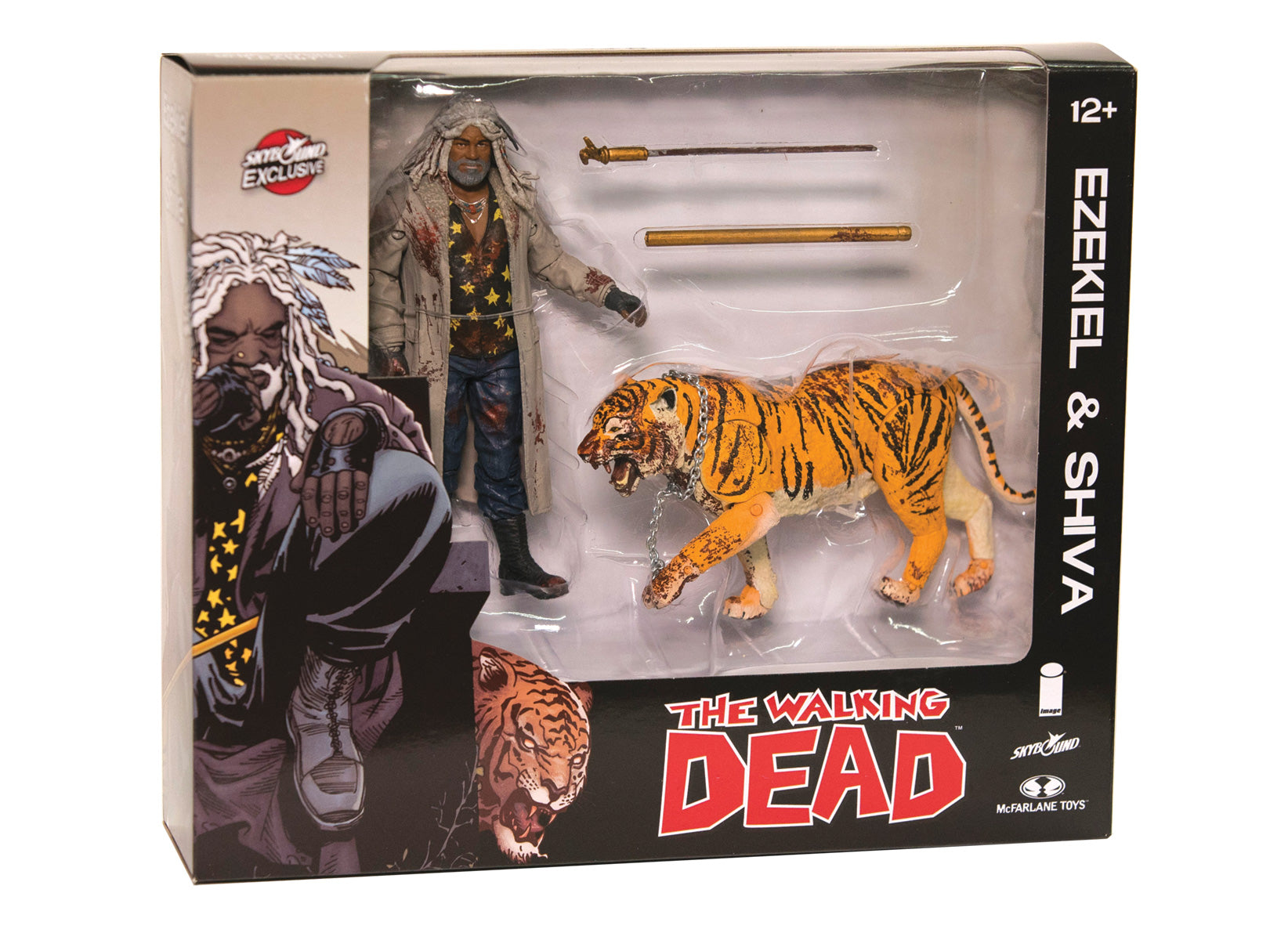 WALKING DEAD EZEKIEL & SHIVA ALL OUT WAR AF 2-PACK (BLOODY) - Packrat Comics