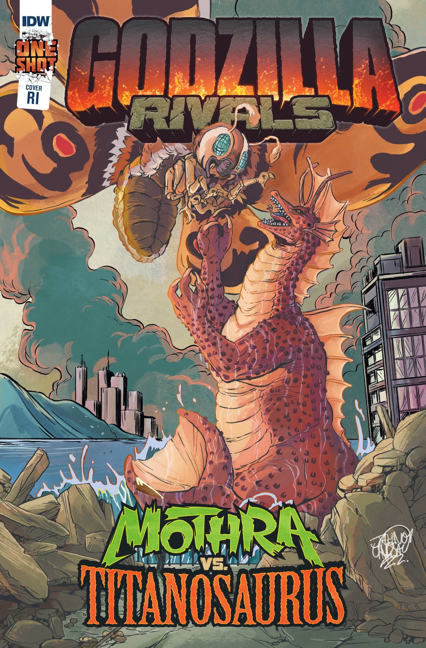 IDW PUBLISHING COMIC BOOK GODZILLA RIVALS MOTHRA VS TITANOSAURUS CVR C